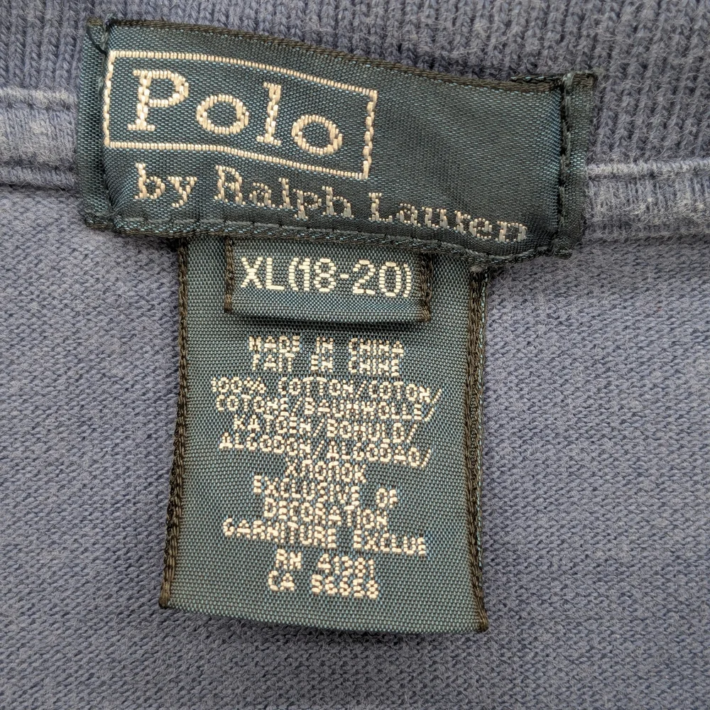 Polo Ralph Lauren Shirt Mens XL Classic Blue Short Sleeve Polo Pony Logo Casual